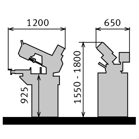 Scie à ruban métal 0-60° ø225 mm hauteur lame 27 mm 2 vitesses 1,11kw 380v  Torros SC280G 400V de TORROS : informations et documentations